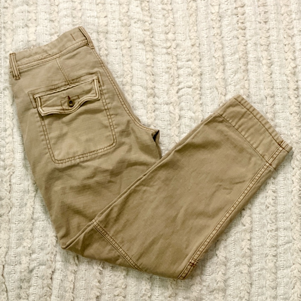 Free People Straight Legged Patchwork Pants